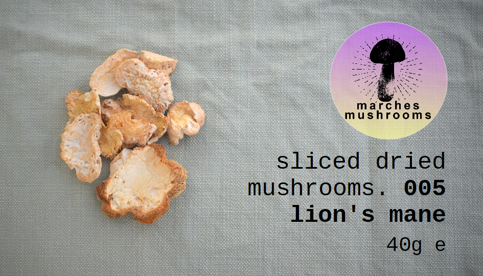 dried sliced lion's mane