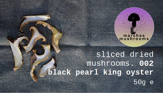 dried black pearl king oyster mushrooms