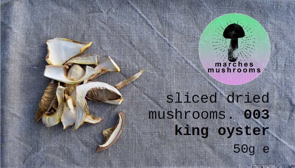 dried sliced king oyster mushrooms